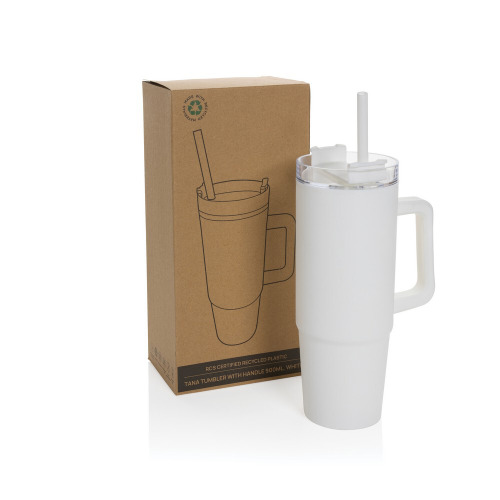 Kubek podróżny 900 ml Tana, plastik z recyklingu Biały P437.103 (7)