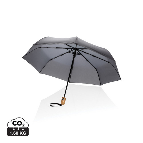 Bambusowy parasol automatyczny 21" Impact AWARE™ rPET Antracytowy P850.612 (20)