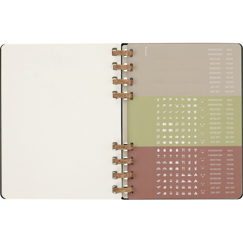 Spiralny kalendarz MOLESKINE Life Czarny VM490-03/2024 (10)