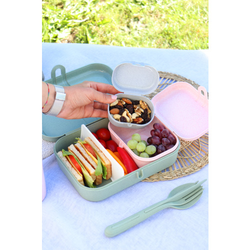 Zestaw 3 lunchboxów ze sztućcami Pascal ready organic grey 3168670 Szary KZL3168670 (2)