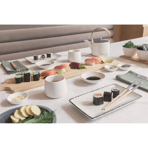 Zestaw do sushi dla dwóch osób Ukiyo Biały, czarny P263.071 (3)