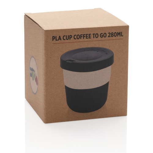 Kubek podróżny 250 ml Coffee to go z PLA Czarny P432.891 (7)