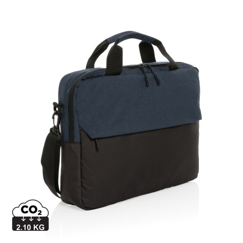 Torba na laptopa 15,6" AWARE™ Kazu, poliester z recyklingu niebieski P732.175 (8)