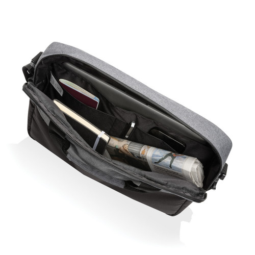 Torba na laptopa 15,6" AWARE™ Kazu, poliester z recyklingu szary P732.172 (4)