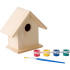Domek dla ptaków do malowania, farbki i pędzelek drewno V7347-17 (8) thumbnail