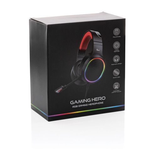 Gamingowe słuchawki nauszne RGB Gaming Hero Black P329.271 (10)