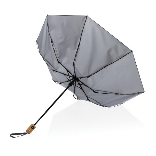 Bambusowy parasol automatyczny 21" Impact AWARE™ rPET Antracytowy P850.612 (12)