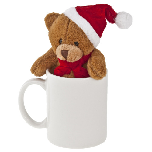 Pluszowy miś świąteczny | Nathan Brown brązowo-czerwony HE261-56 (3)