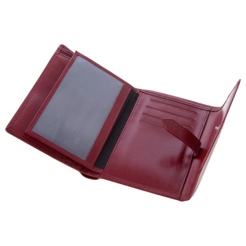 Skórzany portfel damski Mauro Conti czerwony V4808-05 (17)