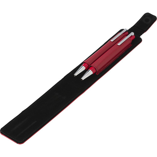 Zestaw piśmienny, długopis i ołówek mechaniczny czerwony V1559-05 (7)