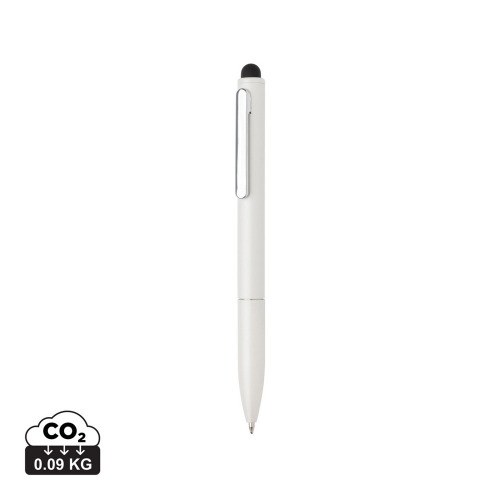 Długopis, touch pen Kymi, aluminium z recyklingu Biały P611.233 (8)