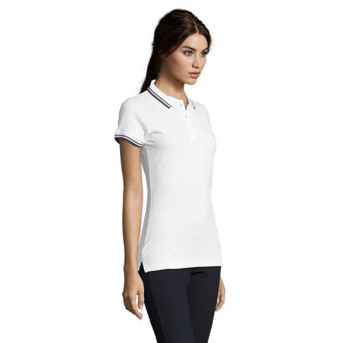 PASADENA damskie polo 200g White / navy S00578-NW-M (2)