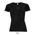 SPORTY Damski T-Shirt 140g Czarny / Czarny opal S01159-BK-XS  thumbnail