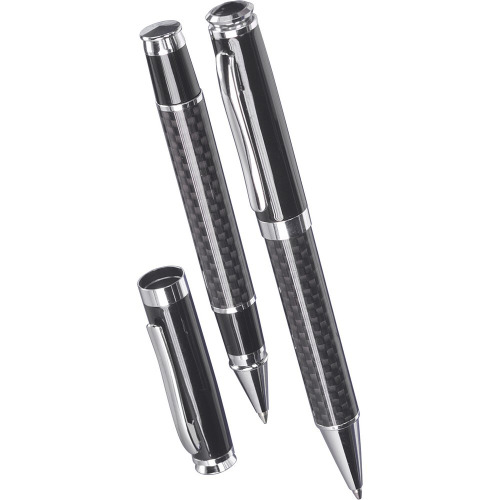 Zestaw piśmienniczy, długopis i pióro kulkowe czarny V1066-03 (17)