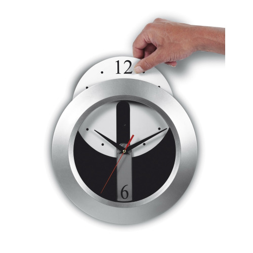 Zegar ścienny srebrny V3624-32 (1)