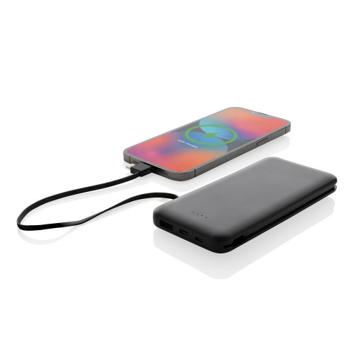 Power bank 10000 mAh Lockhart, zintegrowane kable Black P322.431 (2)