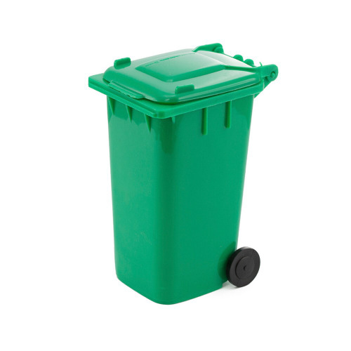 Pojemnik na przybory do pisania "kontener na śmieci" zielony V2565-06 (3)