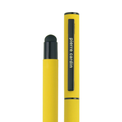 Pióro kulkowe touch pen, soft touch CELEBRATION Pierre Cardin żółty B0300600IP308 (4)