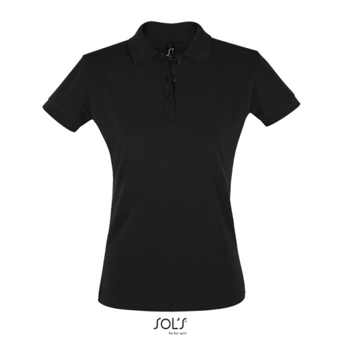 PERFECT Damskie POLO 180g Czarny / Czarny opal S11347-BK-3XL 