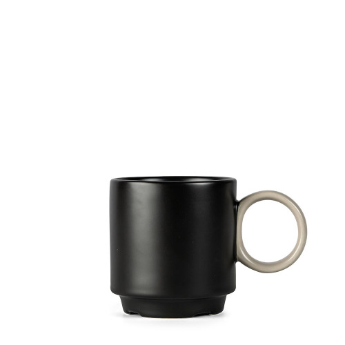 FILIŻANKA DO ESPRESSO Z PODSTAWKIEM NIKI, BLACK/GREY BYON 5275001301-00--00 