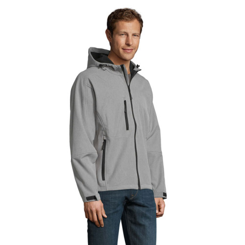 REPLAY męski softshell 340 Szary melanż S46602-GM-XXL (2)