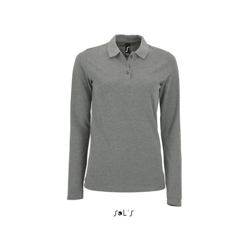 PERFECT Damskie LSL POLO180 Grey melange S02083-GY-L 