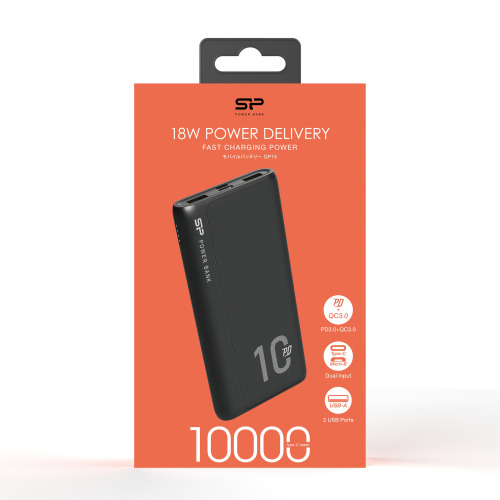 POWER BANK SILICON POWER QP15 10000 MAH Czarny EG833103 (3)