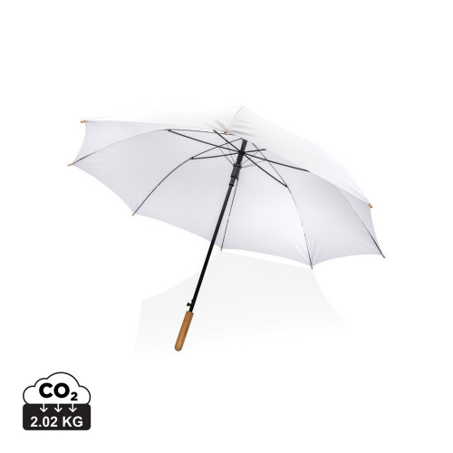 Bambusowy parasol automatyczny 27" Impact AWARE™ rPET Biały P850.663 (5)