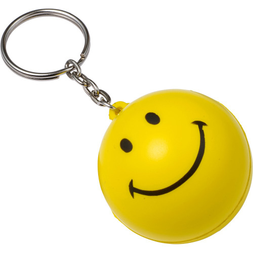 Brelok do kluczy "uśmiechnięta buzia", antystres żółty V8997-08 (1)