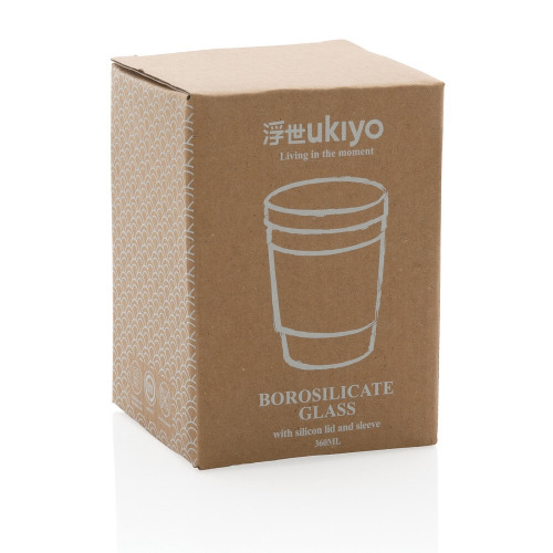 Szklany kubek podróżny Ukiyo 360 ml Czarny P432.701 (8)