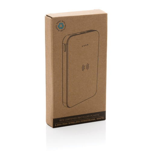 Power bank 5000 mAh, ładowarka bezprzewodowa 5W Biały P322.623 (11)