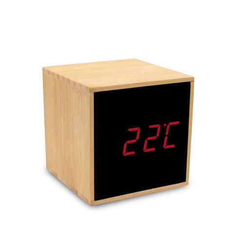 Bambusowy zegar na biurko z alarmem | Katherine drewno V0193-17 (11)