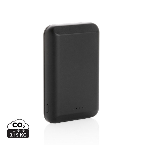 Magnetyczny, bezprzewodowy power bank 5000 mAh, 5W Czarny P322.281 (14)