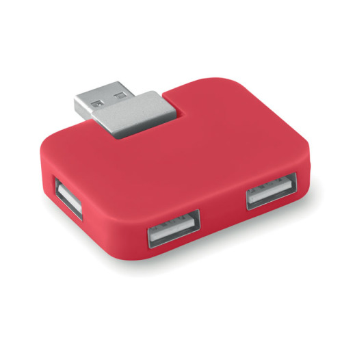 Hub USB 4 porty Czerwony MO8930-05 