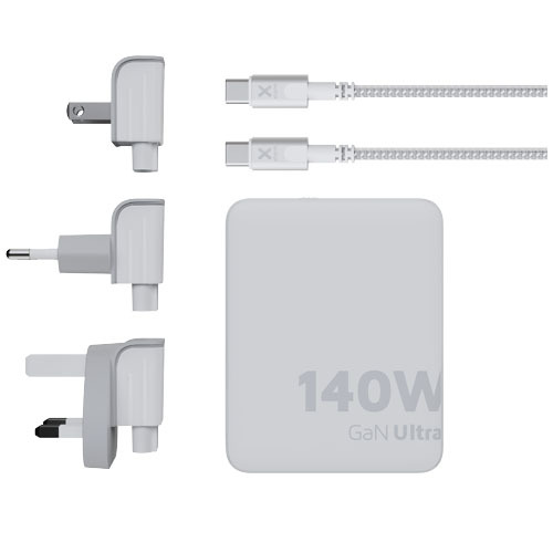 Xtorm XVC2140 GaN Ultra ładowarka podróżna o mocy 140 W z kablem USB-C PD 240 W Biały 12439701 (7)