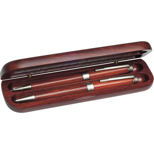 Zestaw piśmienniczy, długopis i ołówek mechaniczny drewno V1115-17 (6)