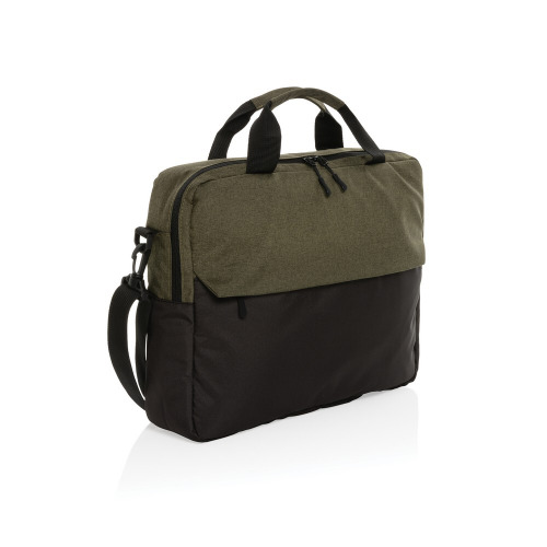 Torba na laptopa 15,6" AWARE™ Kazu, poliester z recyklingu zielony P732.177 