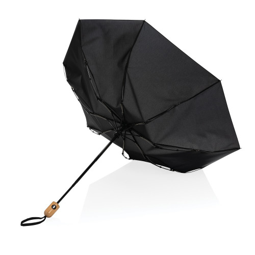 Bambusowy parasol automatyczny 21" Impact AWARE™ rPET Czarny P850.611 (2)