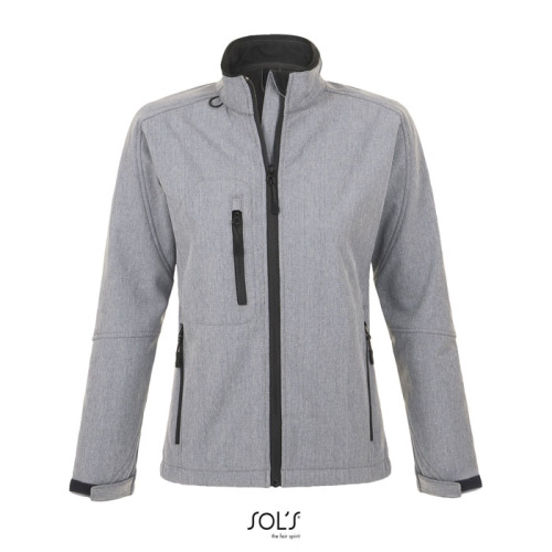 ROXY Damski softshell 340g Szary melanż S46800-GM-L 