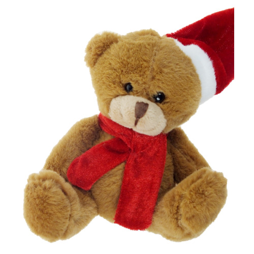Pluszowy miś świąteczny | Nathan Brown brązowo-czerwony HE261-56 (6)