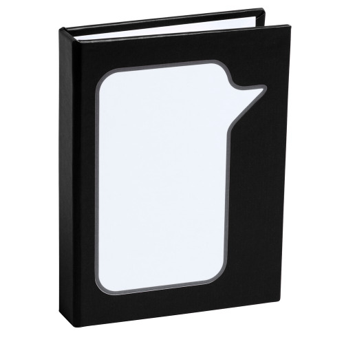 Zestaw do notatek, karteczki samoprzylepne czarny V2922-03 (3)