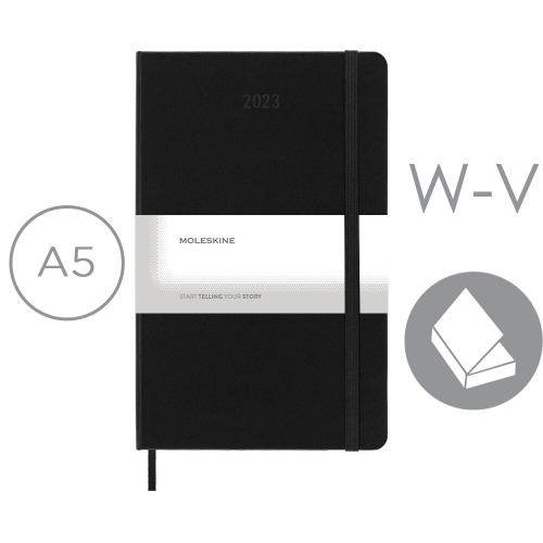 Kalendarz MOLESKINE Czarny VM397-03/2024 