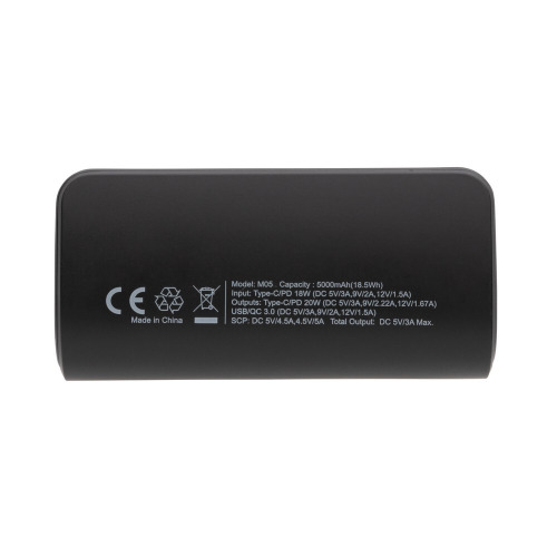 Szybki power bank 5000 mAh FlashCharge, RABS Czarny P322.461 (3)