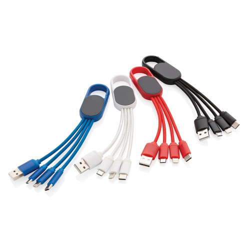 Kabel do ładowania 4 w 1 z karabińczykiem Czarny P302.071 (5)