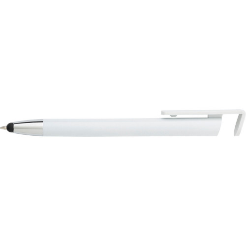 Długopis, touch pen, stojak na telefon Biały V1753-02 (1)