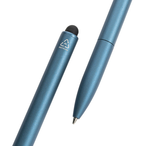 Długopis, touch pen Kymi, aluminium z recyklingu Niebieski P611.235 (3)