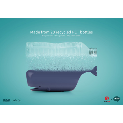 Pojemnik na reklamówki Moby Whale Niebieski QL10312-BU (8)