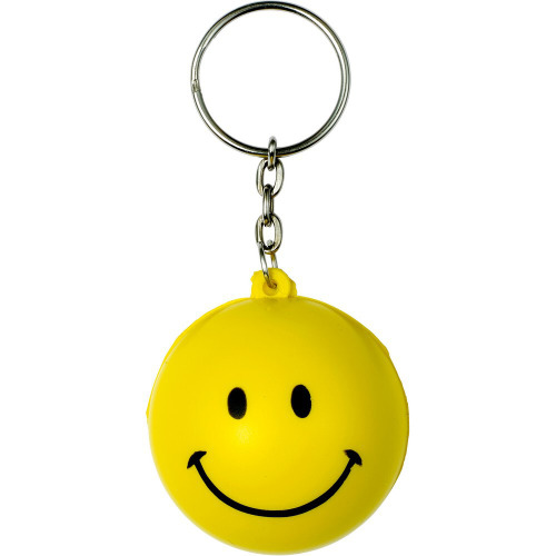 Brelok do kluczy "uśmiechnięta buzia", antystres żółty V8997-08 (6)