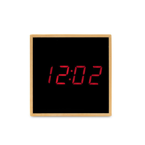 Bambusowy zegar na biurko z alarmem | Katherine drewno V0193-17 (5)