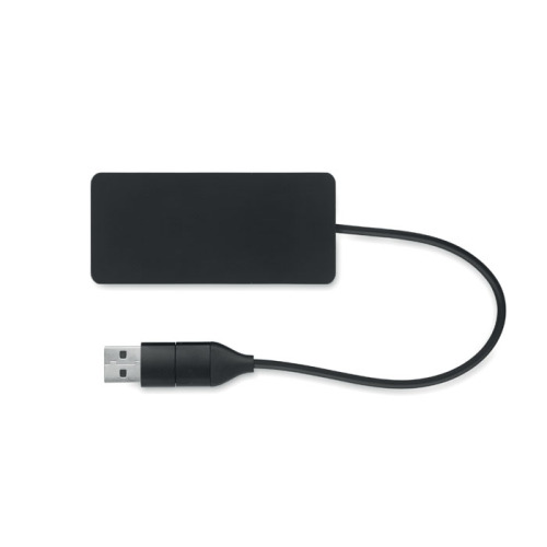 3-portowy hub USB kabel 20cm Czarny MO2142-03 (1)